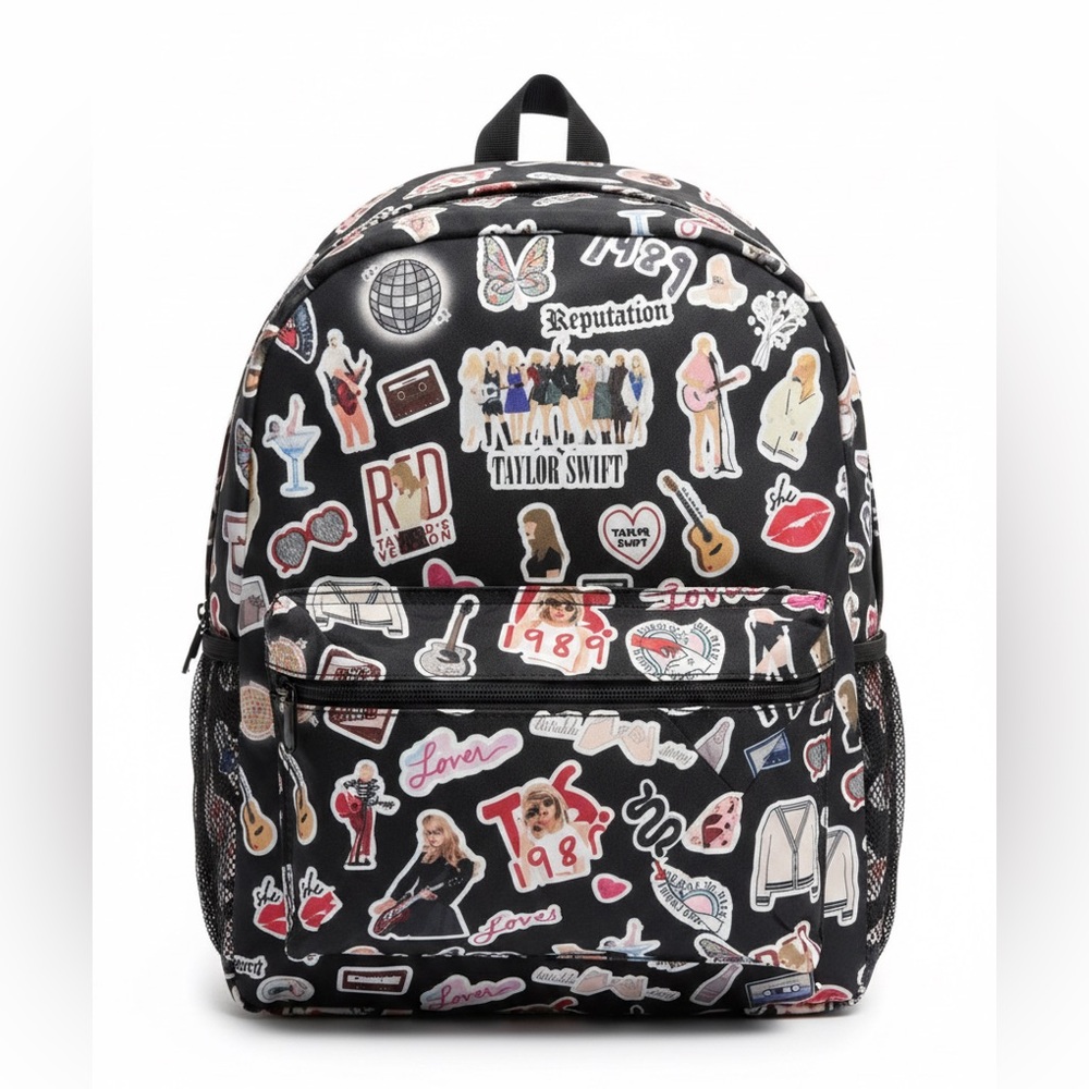 NWT Taylor Swift "Eras Tour" Sticker Collage Backpack - School Bag Swiftie Merch